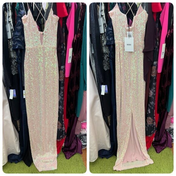 Nookie Supreme Maxi Sequins Cutout Dress Small in Sorbet $370 - Picture 2 of 9
